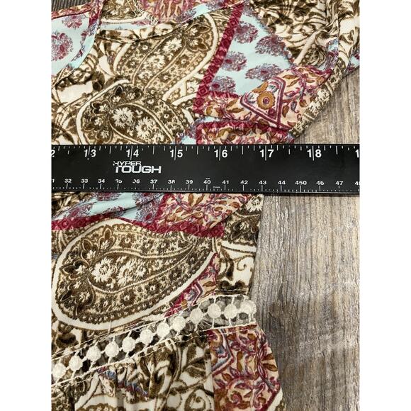 Design Lab Womens Small Bohemian Hippie Flowy Tunic Cottage Core Peasant Dress - Picture 11 of 15